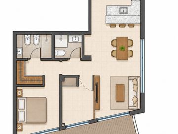 Venta 3 ambientes en Pozo Villa Crespo