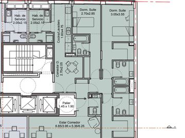 Departamento sempiso Piso 3, 3 suite coch amenitie