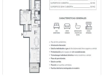 3 Ambientes con Balcón  – Villa Crespo