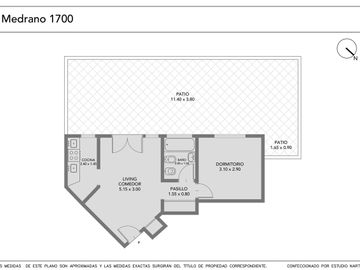 Venta departamento 2 ambientes. Palermo. Apto prof