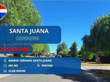 LOTE EN VENTA BARRIO SANTA JUANA CANNING