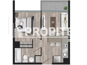 OFERTA 300.000 1 Hab + 1 B, Piso 8,  LA CISTERNA