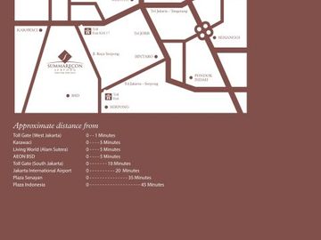 Apartemen Rainbow Springs, Lokasi Strategis