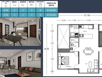 Departamento en Venta en Campo Azul