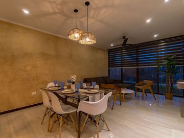 DEPARTAMENTO EN VENTA EN LA PLAYA CERCA DEL MAR EN CHICXULUB, AMUEBLADO