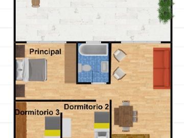 4 AMBIENTES CON PATIO EXTRA GRANDE, APTO CREDITO