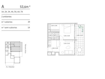 Venta departamento 2 amb Villa Urquiza a estrenar