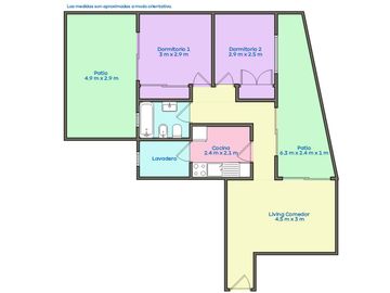 VENTA 3 AMB 2 PATIOS PLANTA BAJA BELGRANO C