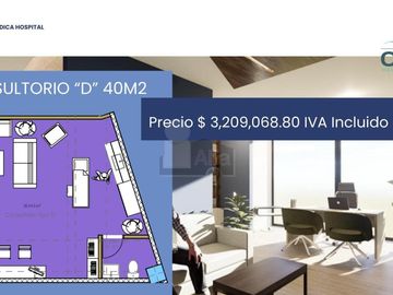 Consultorio en PREVENTA dentro de torre medica en zona de villa de Pozos