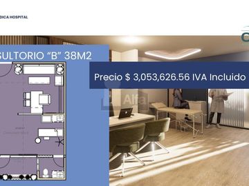 Consultorio en PREVENTA dentro de torre medica en zona de villa de Pozos