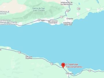 Terrenos Laguna de Chapala en fraccionamiento privado 350m2 en $2,100,000
