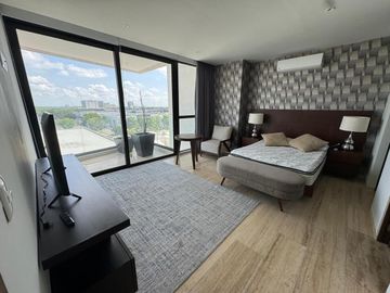 Renta departamento  amueblado en Town Square