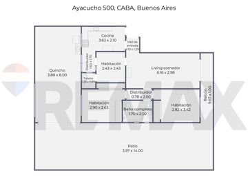 VENTA DEPTO 3AMB C/ESTUDIO COCHERA BALVANERA