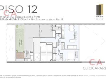 3 Ambientes balcón en edificio Premium con Amenities en Villa Crespo- POZO