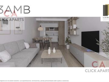 3 Ambientes balcón en edificio Premium con Amenities en Villa Crespo- POZO