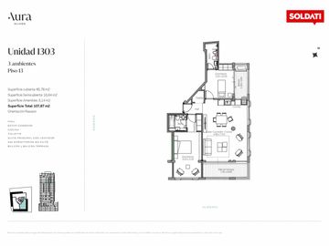 Departamento 3 ambientes al frente en venta - Próximo al puerto de Olivos