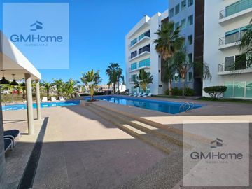 Departamento en renta anual en Isla Mazatlán, Marina