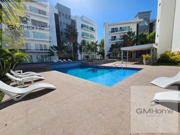 Departamento en renta anual en Isla Mazatlán, Marina