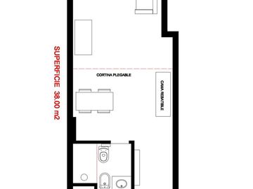 Venta amplio Monoambiente al frente 37M2