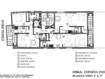 42 m2 - 1 Amb con Parrilla - Exc. Vista abierta - Cocina completa