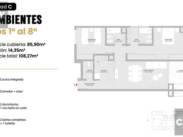 VENTA - DEPARTAMENTO 3 AMBIENTES CON BALCON Y PARRILLA - AMENITIES - PALERMO