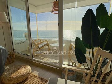 Primera línea con vista panorámica de 180° a la bahía de Papudo 🌊