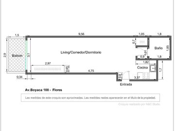 1 Amb c/ Balcon - Av. Boyaca 100 - Ideal Inversion -. POS. COCHERA!