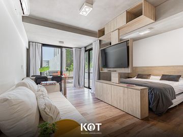 Departamento en venta ambiente y medio en Chacarita con terraza a estrenar.