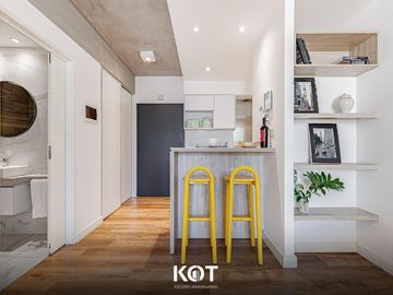 Departamento en venta ambiente y medio en Chacarita con terraza a estrenar.