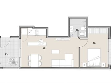 Venta depto 2 amb con balcón terraza en Boedo a estrenar