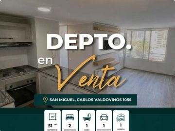Vende Comodo Dpto 2d,1b, Estacionamiento, Bodega, San Miguel