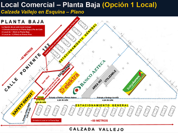 Local Comercial con 1,470 m² en 2 Niveles en Renta sobre  Calzada Vallejo