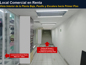 Local Comercial con 1,470 m² en 2 Niveles en Renta sobre  Calzada Vallejo