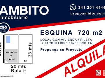 Venta ESQUINA sobre ruta en Funes RUTA 9 y ELORZA - Desarrollos Edificio Local Comercial Inversion