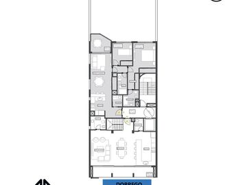 Departameto en venta dos dormitorios con balcon frente Centro Rosario