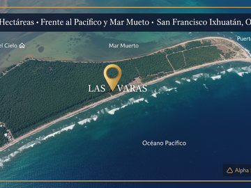 Reserva territorial costera en venta frente al Océano Pacífico,  Oaxaca