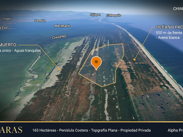Reserva territorial costera en venta frente al Océano Pacífico,  Oaxaca