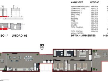 Departamento en venta monoambiente con patio - Rosario Martin
