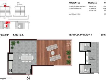Departamento en venta monoambiente con patio - Rosario Martin