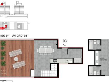 Departamento en venta monoambiente con patio - Rosario Martin