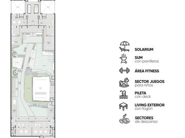 Departamento en Venta, Barrio Lourdes, Rosario, 2 dormitorios con amenities