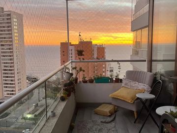 ARRIENDA dpto 2D, con vista, Reñaca Norte, Viña del Mar