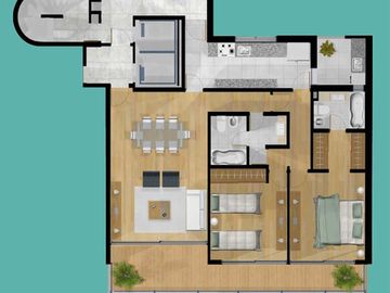 AV. DEL VALLE al 2700  - VENTA DEPARTAMENTO 2 DORMITORIOS EN ROSARIO ZONA NORTE