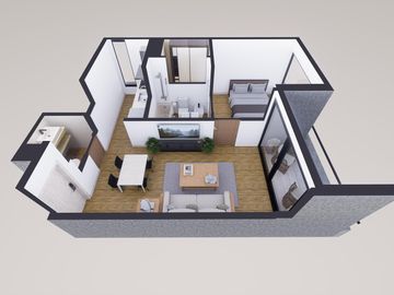 Departamento en Venta en Caseros. 2 Amb. 8° piso Frente. En Construcción. Entrega: 08-2027