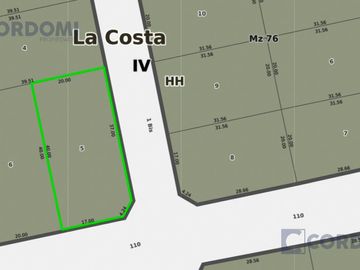 Venta de Terreno en San Clemente Del Tuyú 795m2 a 1 cuadra del Mar