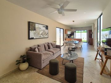 Casa en venta Conkal Merida de una planta con dos habitaciones