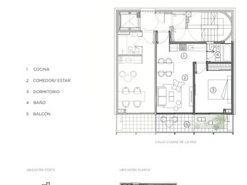 Monoambiente tipo studio al frente y con balcón! Diseño y Funcionalidad en 28m2.