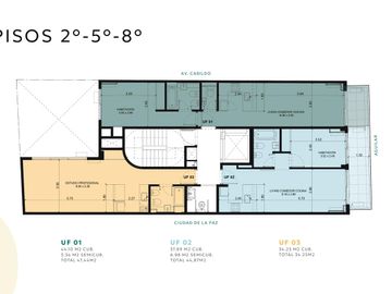 Departamento en Venta en Belgrano de 34,25 m2 de un ambiente con balcón.