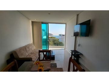 SE VENDE APARTAMENTO DE DOS ALCOBAS CON VISTA LATERAL AL MAR