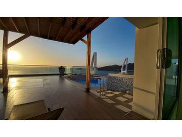 SE VENDE APARTAMENTO DE DOS ALCOBAS CON VISTA LATERAL AL MAR